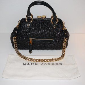 Marc Jacobs Black with Gold Hardware Quilted Stam Bag 2005 Original Handbag